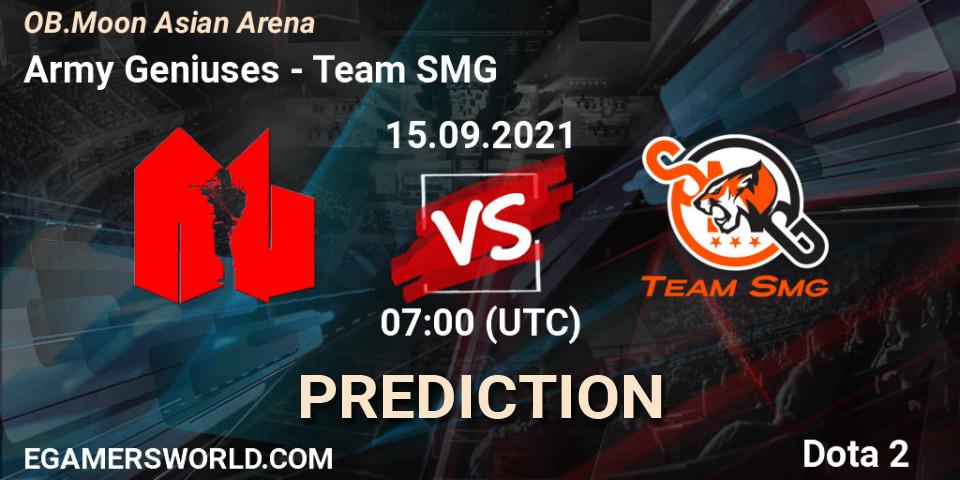 Army Geniuses vs Team SMG: Match Prediction. 15.09.21, Dota 2, OB.Moon Asian Arena