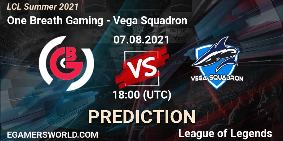 One Breath Gaming vs Vega Squadron: Match Prediction. 07.08.2021 at 18:00, LoL, LCL Summer 2021