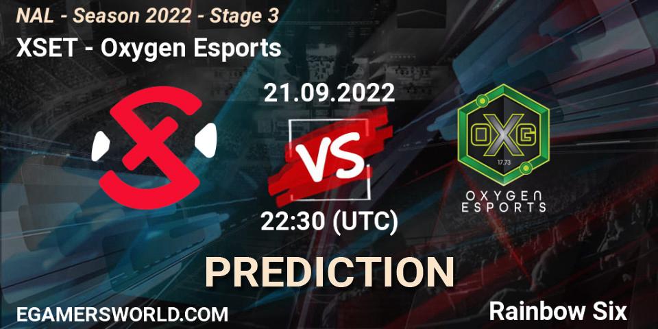 XSET vs Oxygen Esports: Match Prediction. 21.09.2022 at 22:30, Rainbow Six, NAL - Season 2022 - Stage 3