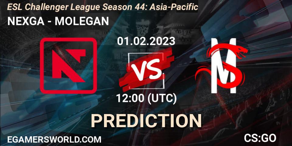 NEXGA vs MOLEGAN: Match Prediction. 01.02.23, CS2 (CS:GO), ESL Challenger League Season 44: Asia-Pacific