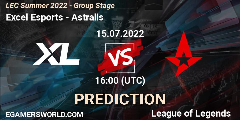 Excel Esports vs Astralis: Match Prediction. 15.07.22, LoL, LEC Summer 2022 - Group Stage