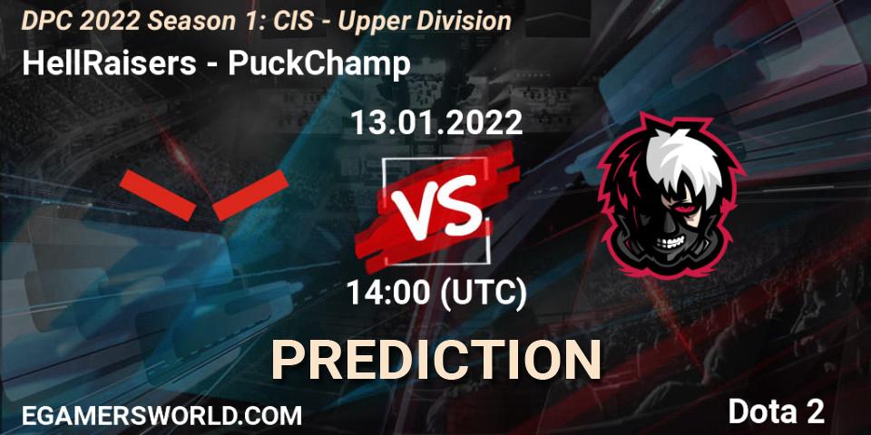 HellRaisers vs PuckChamp: Match Prediction. 13.01.2022 at 14:48, Dota 2, DPC 2022 Season 1: CIS - Upper Division