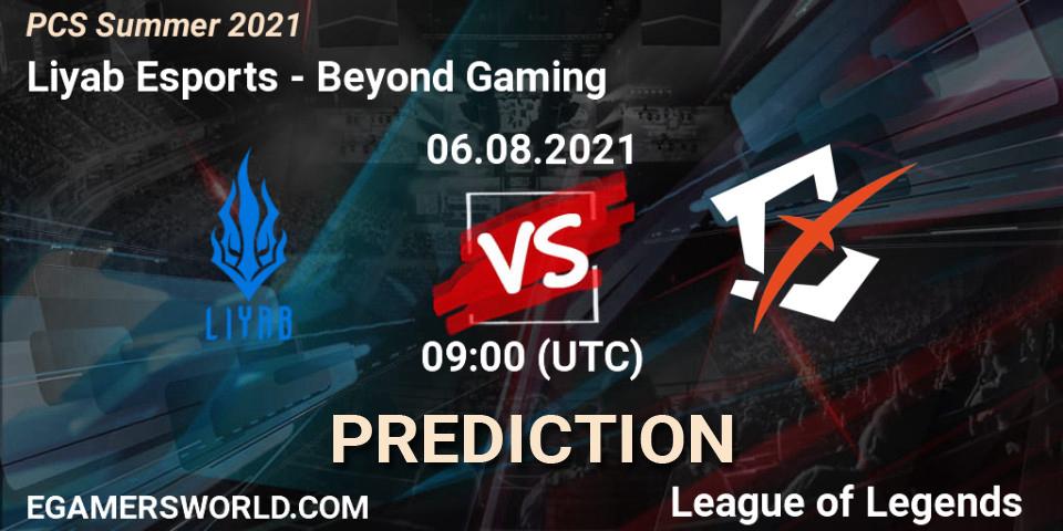 Liyab Esports vs Beyond Gaming: Match Prediction. 06.08.2021 at 09:00, LoL, PCS Summer 2021