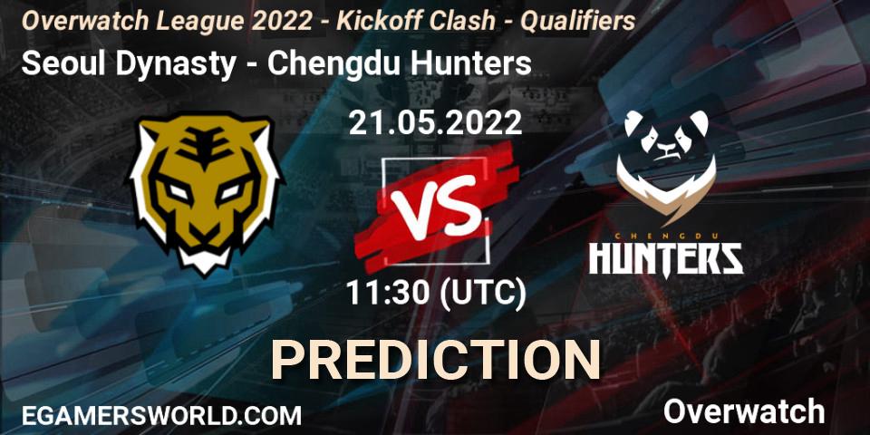 Seoul Dynasty vs Chengdu Hunters: Match Prediction. 22.05.2022 at 11:10, Overwatch, Overwatch League 2022 - Kickoff Clash - Qualifiers