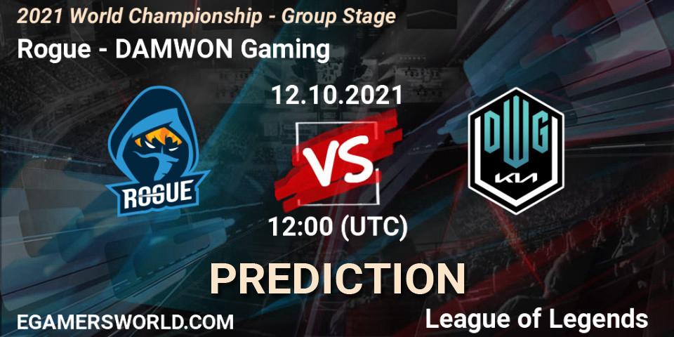 Rogue vs DAMWON Gaming: Match Prediction. 12.10.2021 at 12:00, LoL, 2021 World Championship - Group Stage