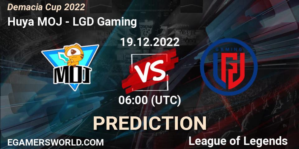 Huya MOJ vs LGD Gaming: Match Prediction. 19.12.2022 at 06:00, LoL, Demacia Cup 2022