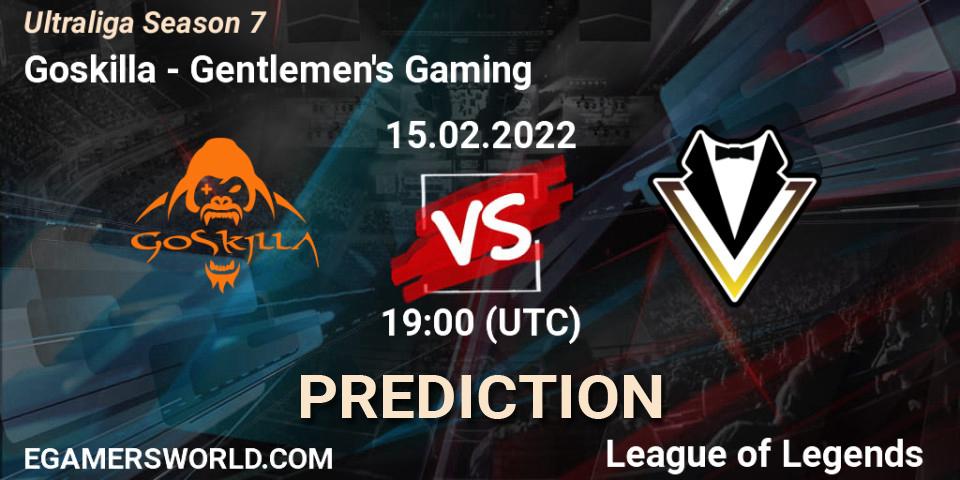 Goskilla vs Gentlemen's Gaming: Match Prediction. 15.02.2022 at 19:00, LoL, Ultraliga Season 7