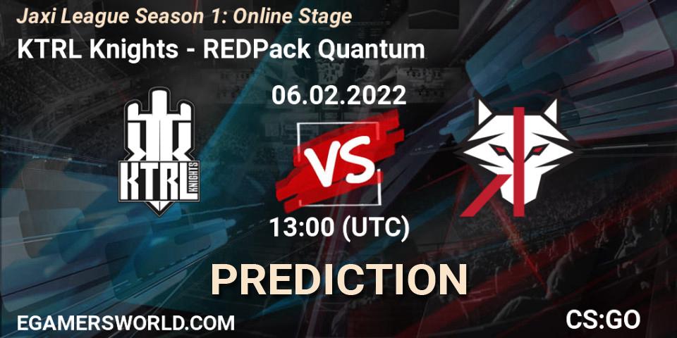 KTRL Knights vs REDPack Quantum: Match Prediction. 06.02.2022 at 13:00, Counter-Strike (CS2), Jaxi League Season 1: Online Stage