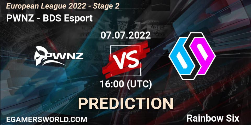 PWNZ vs BDS Esport: Match Prediction. 07.07.2022 at 19:00, Rainbow Six, European League 2022 - Stage 2