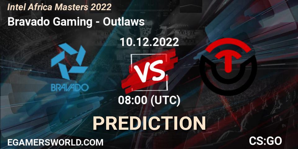 Bravado Gaming vs Outlaws: Match Prediction. 10.12.22, CS2 (CS:GO), Intel Africa Masters 2022