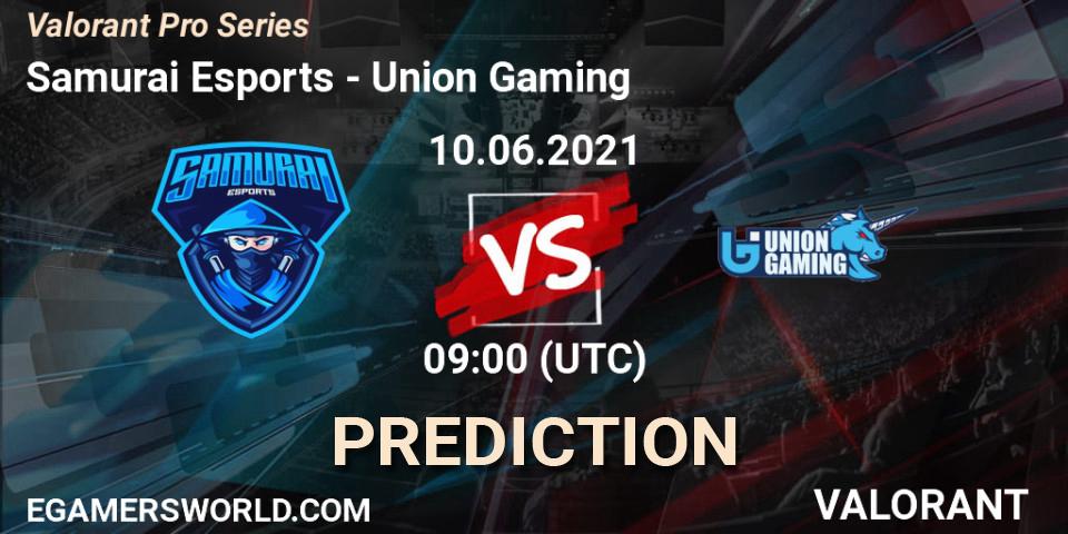 Samurai Esports vs Union Gaming: Match Prediction. 10.06.2021 at 09:30, VALORANT, Valorant Pro Series