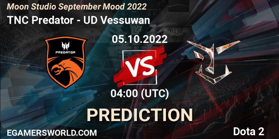 TNC Predator vs UD Vessuwan: Match Prediction. 05.10.22, Dota 2, Moon Studio September Mood 2022