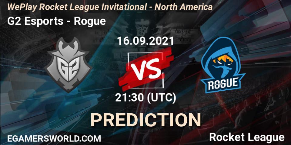 G2 Esports vs Rogue: Match Prediction. 16.09.21, Rocket League, WePlay Rocket League Invitational - North America