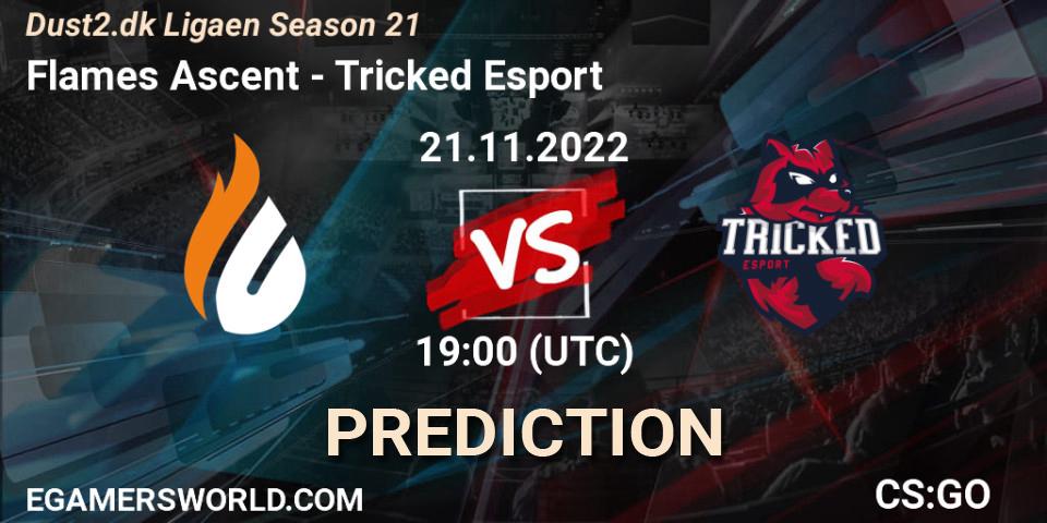 Flames Ascent vs Tricked Esport: Match Prediction. 21.11.2022 at 19:00, Counter-Strike (CS2), Dust2.dk Ligaen Season 21