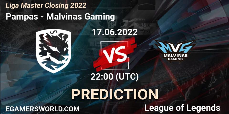 Pampas vs Malvinas Gaming: Match Prediction. 17.06.2022 at 22:00, LoL, Liga Master Closing 2022