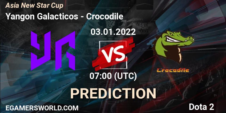 Yangon Galacticos vs Crocodile: Match Prediction. 03.01.2022 at 07:29, Dota 2, Asia New Star Cup