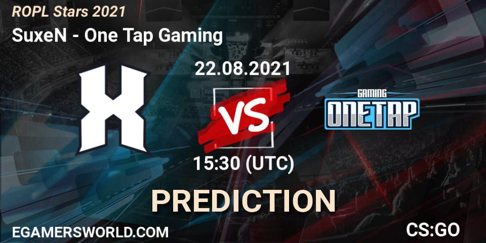 SuxeN vs One Tap Gaming: Match Prediction. 22.08.2021 at 13:00, Counter-Strike (CS2), ROPL Stars 2021