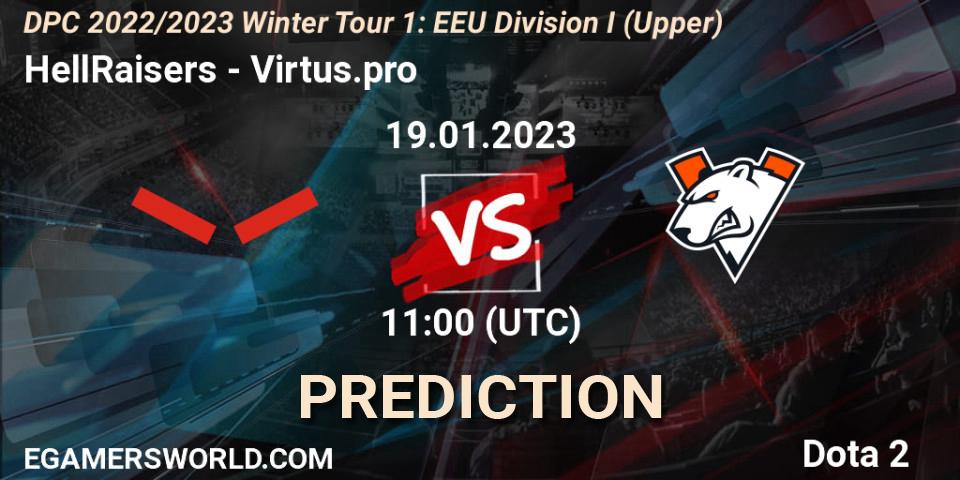 HellRaisers vs Virtus.pro: Match Prediction. 19.01.23, Dota 2, DPC 2022/2023 Winter Tour 1: EEU Division I (Upper)