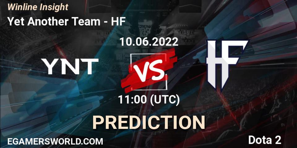 Yet Another Team vs HF: Match Prediction. 10.06.2022 at 11:00, Dota 2, Winline Insight