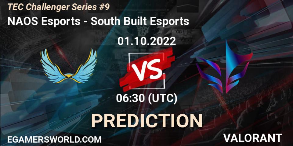 NAOS Esports vs South Built Esports: Match Prediction. 01.10.2022 at 06:30, VALORANT, TEC Challenger Series #9