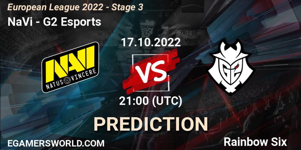 NaVi vs G2 Esports: Match Prediction. 17.10.22, Rainbow Six, European League 2022 - Stage 3