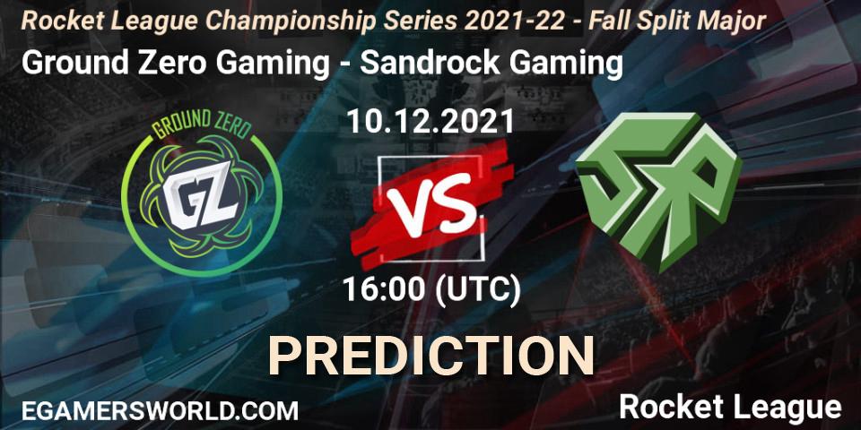 Ground Zero Gaming vs Sandrock Gaming: Match Prediction. 10.12.2021 at 16:00, Rocket League, RLCS 2021-22 - Fall Split Major