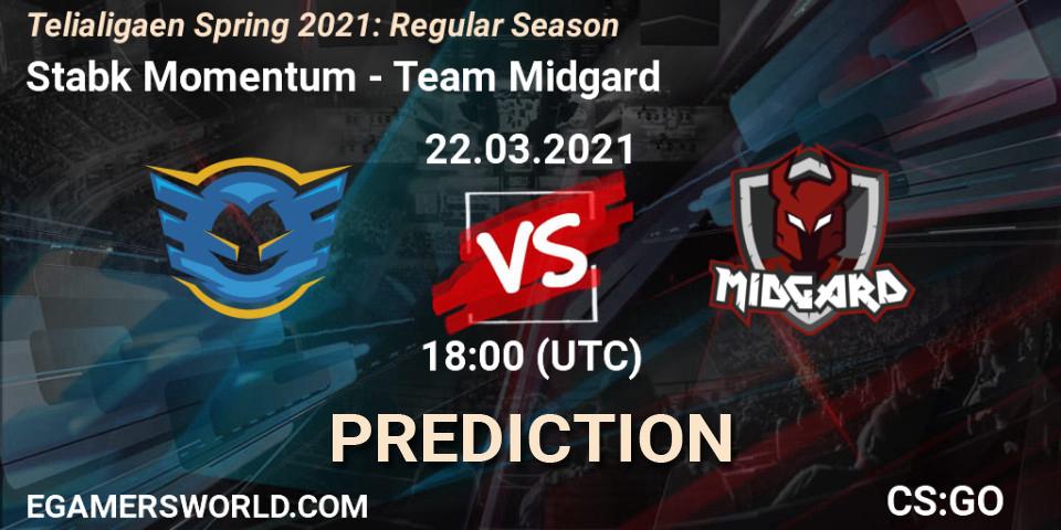 Stabæk Momentum vs Team Midgard: Match Prediction. 22.03.2021 at 18:00, Counter-Strike (CS2), Telialigaen Spring 2021: Regular Season