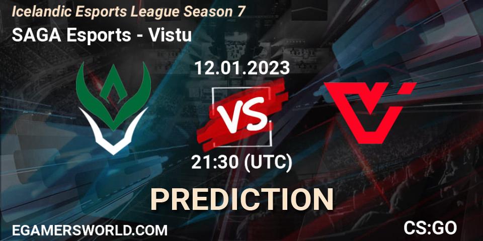 SAGA Esports vs Viðstöðu: Match Prediction. 12.01.23, CS2 (CS:GO), Icelandic Esports League Season 7