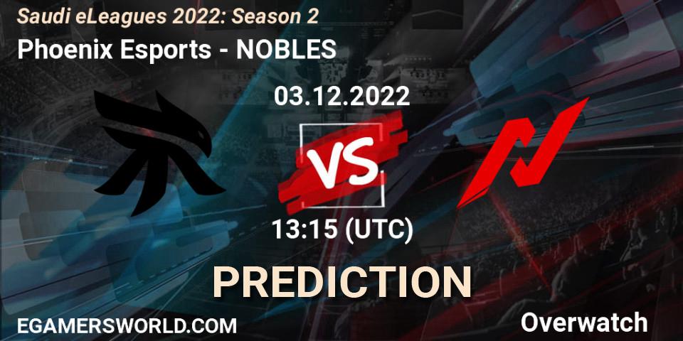 Phoenix Esports vs NOBLES: Match Prediction. 03.12.22, Overwatch, Saudi eLeagues 2022: Season 2