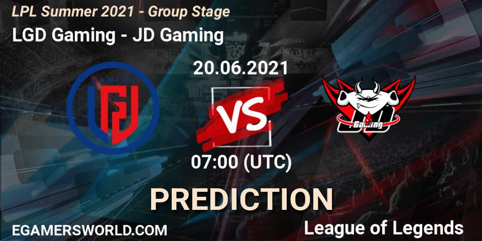 LGD Gaming vs JD Gaming: Match Prediction. 20.06.21, LoL, LPL Summer 2021 - Group Stage