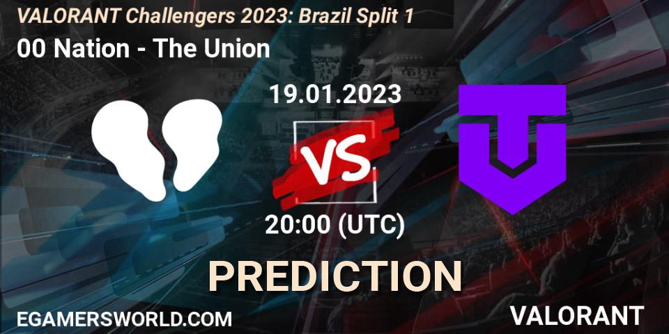 00 Nation vs The Union: Match Prediction. 19.01.23, VALORANT, VALORANT Challengers 2023: Brazil Split 1