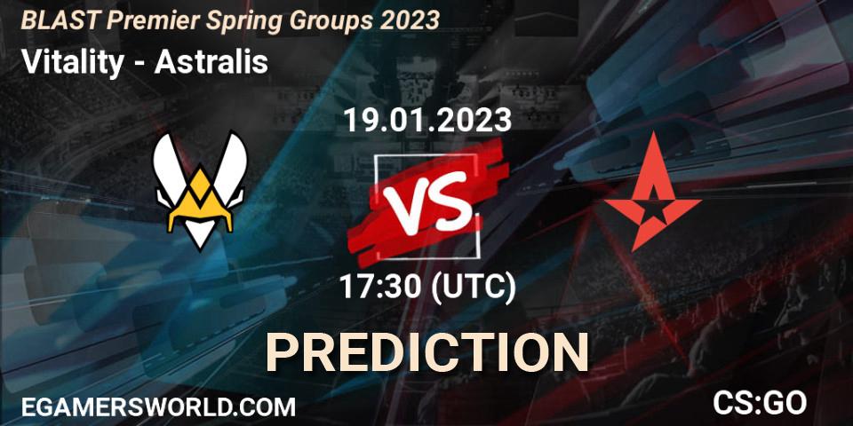 Vitality vs Astralis: Match Prediction. 19.01.23, CS2 (CS:GO), BLAST Premier Spring Groups 2023