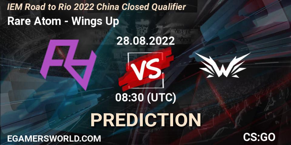 Rare Atom vs Wings Up: Match Prediction. 28.08.2022 at 08:30, Counter-Strike (CS2), IEM Road to Rio 2022 China Closed Qualifier