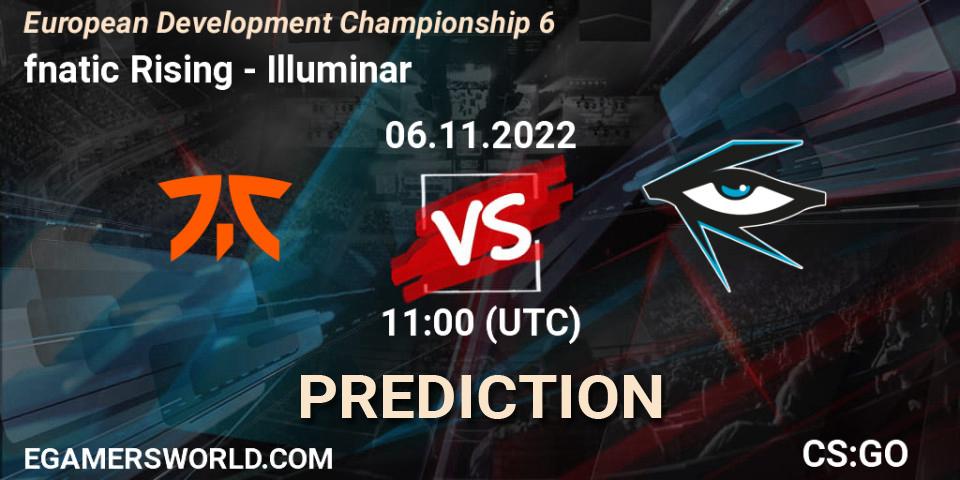 fnatic Rising vs Illuminar: Match Prediction. 06.11.2022 at 11:20, Counter-Strike (CS2), European Development Championship Season 6