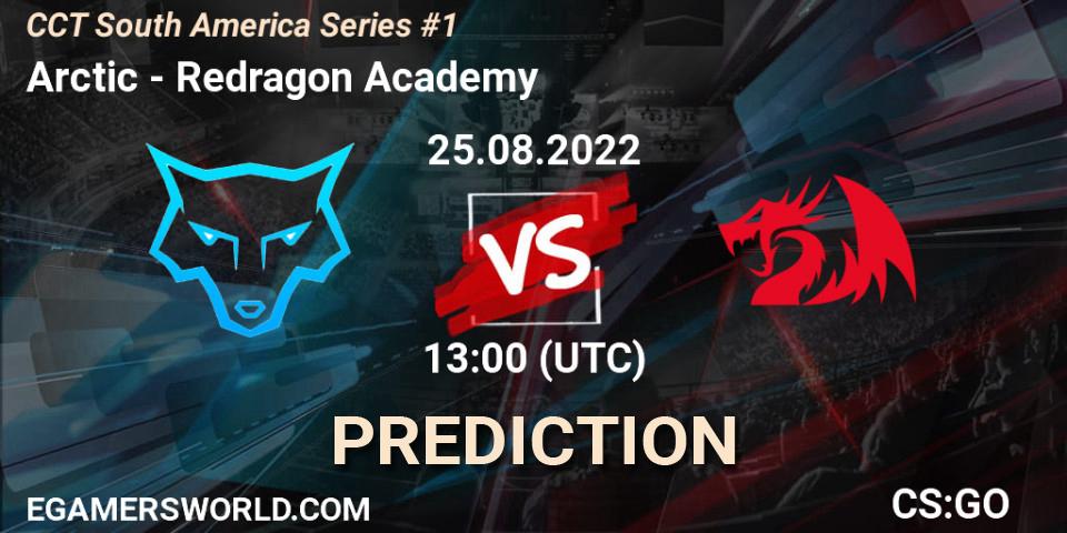 Arctic vs Redragon Academy: Match Prediction. 25.08.2022 at 13:00, Counter-Strike (CS2), CCT South America Series #1