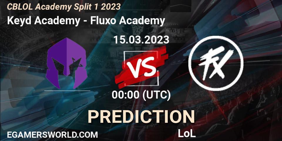 Keyd Academy vs Fluxo Academy: Match Prediction. 15.03.23, LoL, CBLOL Academy Split 1 2023