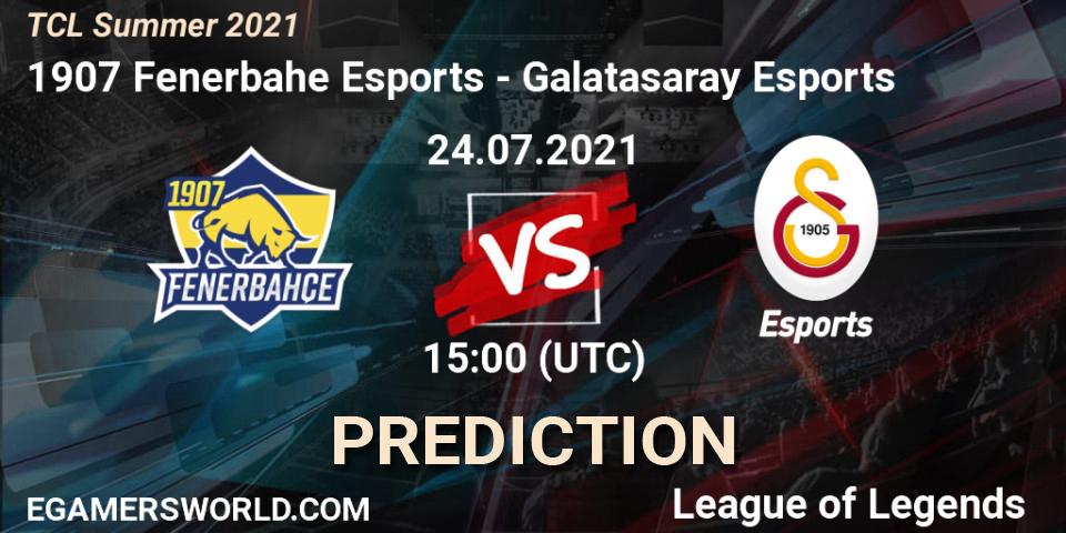 1907 Fenerbahçe Esports vs Galatasaray Esports: Match Prediction. 24.07.2021 at 15:00, LoL, TCL Summer 2021