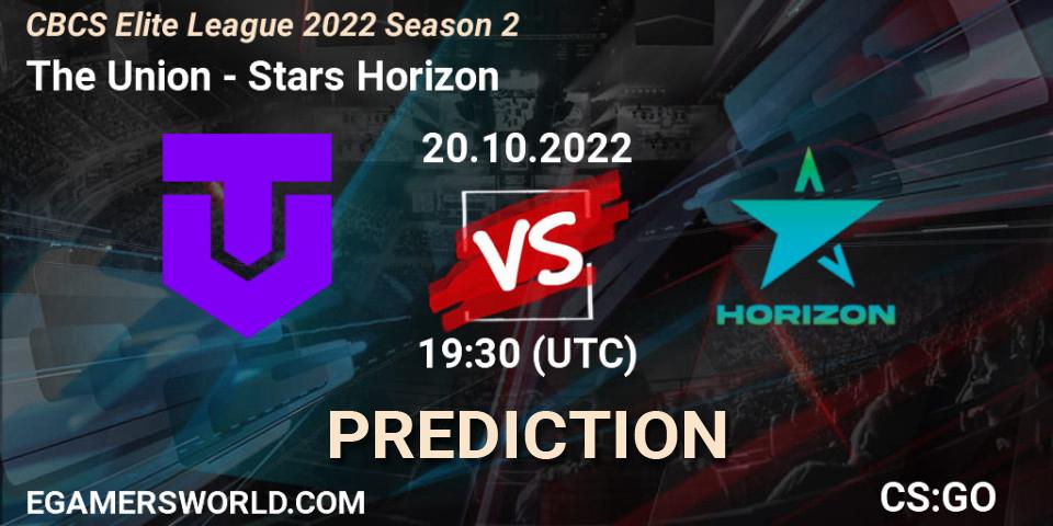 The Union vs Stars Horizon: Match Prediction. 20.10.2022 at 19:40, Counter-Strike (CS2), CBCS Elite League 2022 Season 2