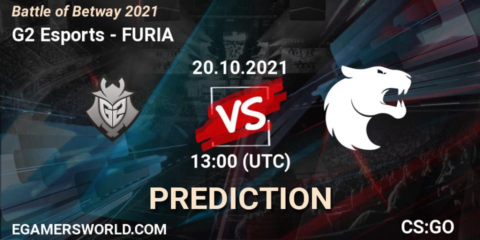 G2 Esports vs FURIA: Match Prediction. 20.10.2021 at 13:10, Counter-Strike (CS2), Battle of Betway 2021