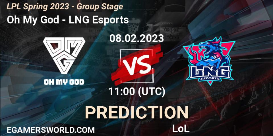 Oh My God vs LNG Esports: Match Prediction. 08.02.23, LoL, LPL Spring 2023 - Group Stage