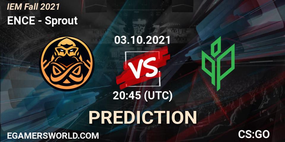 ENCE vs Sprout: Match Prediction. 03.10.2021 at 20:15, Counter-Strike (CS2), IEM Fall 2021: Europe RMR