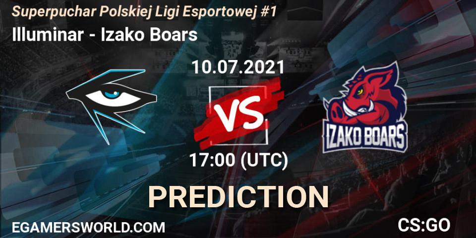 Illuminar vs Izako Boars: Match Prediction. 10.07.2021 at 17:40, Counter-Strike (CS2), Superpuchar Polskiej Ligi Esportowej #1