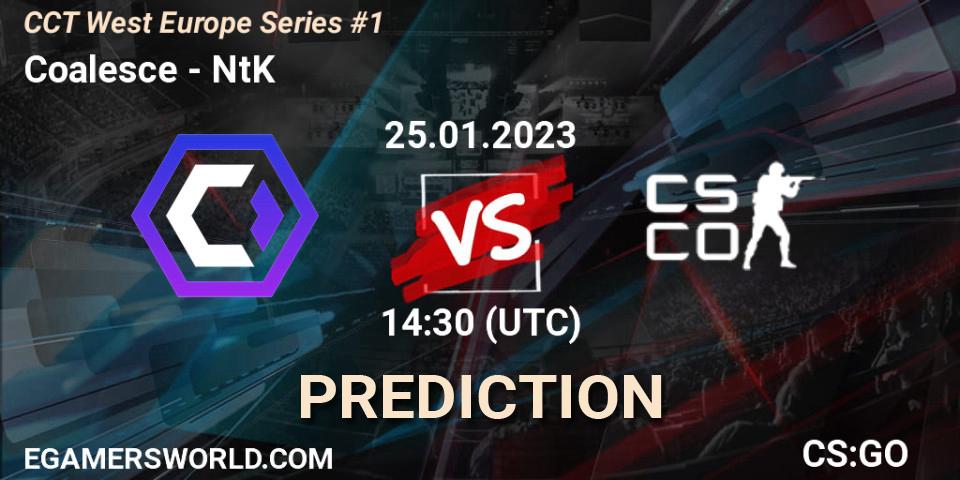 Coalesce vs NtK: Match Prediction. 25.01.2023 at 14:30, Counter-Strike (CS2), CCT West Europe Series #1