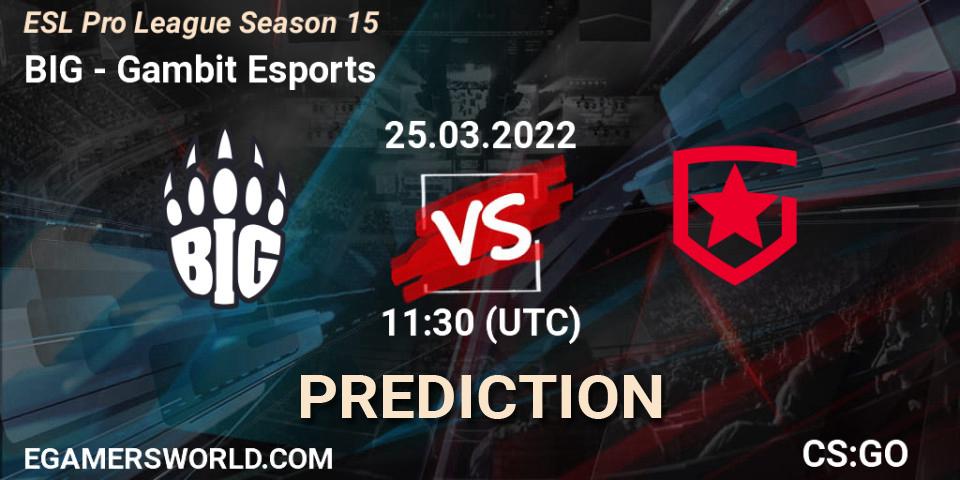BIG vs Players: Match Prediction. 25.03.2022 at 11:30, Counter-Strike (CS2), ESL Pro League Season 15