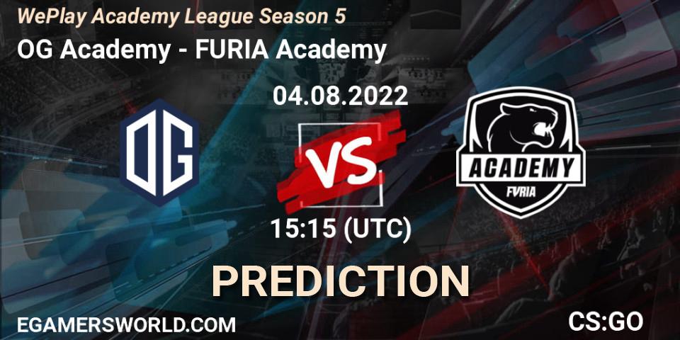 OG Academy vs FURIA Academy: Match Prediction. 04.08.2022 at 14:55, Counter-Strike (CS2), WePlay Academy League Season 5