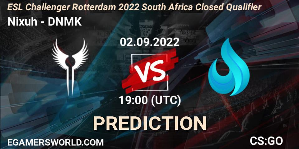 Nixuh vs DNMK: Match Prediction. 02.09.2022 at 19:00, Counter-Strike (CS2), ESL Challenger Rotterdam 2022 South Africa Closed Qualifier