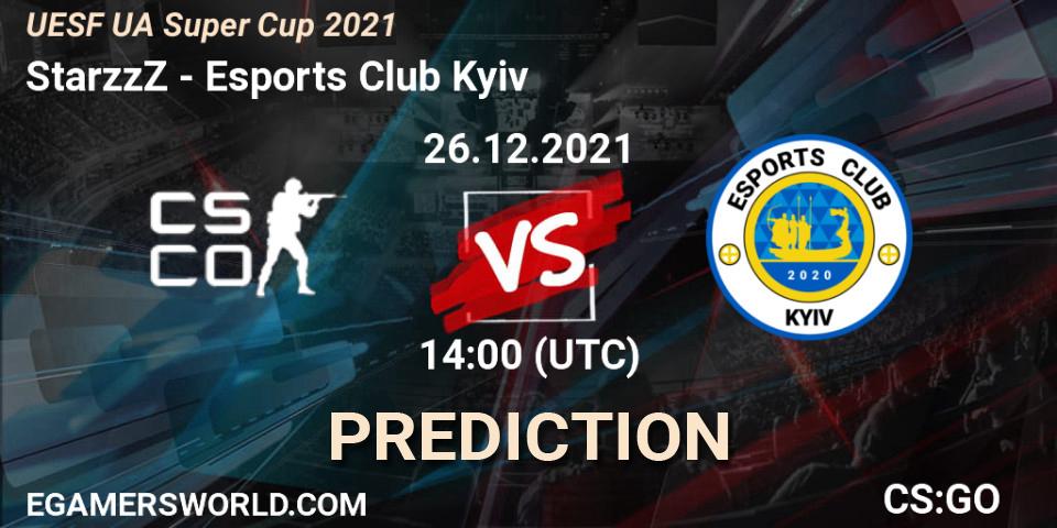 StarzzZ vs Esports Club Kyiv: Match Prediction. 26.12.2021 at 14:00, Counter-Strike (CS2), UESF Ukrainian Super Cup 2021