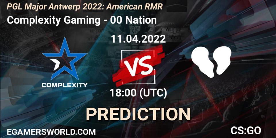 Complexity Gaming vs 00 Nation: Match Prediction. 11.04.2022 at 18:10, Counter-Strike (CS2), PGL Major Antwerp 2022: American RMR