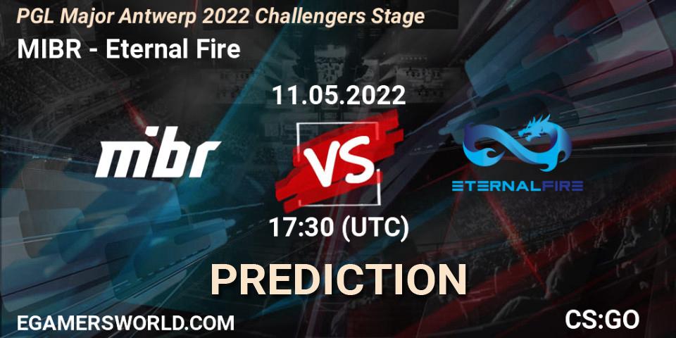 MIBR vs Eternal Fire: Match Prediction. 11.05.22, CS2 (CS:GO), PGL Major Antwerp 2022 Challengers Stage