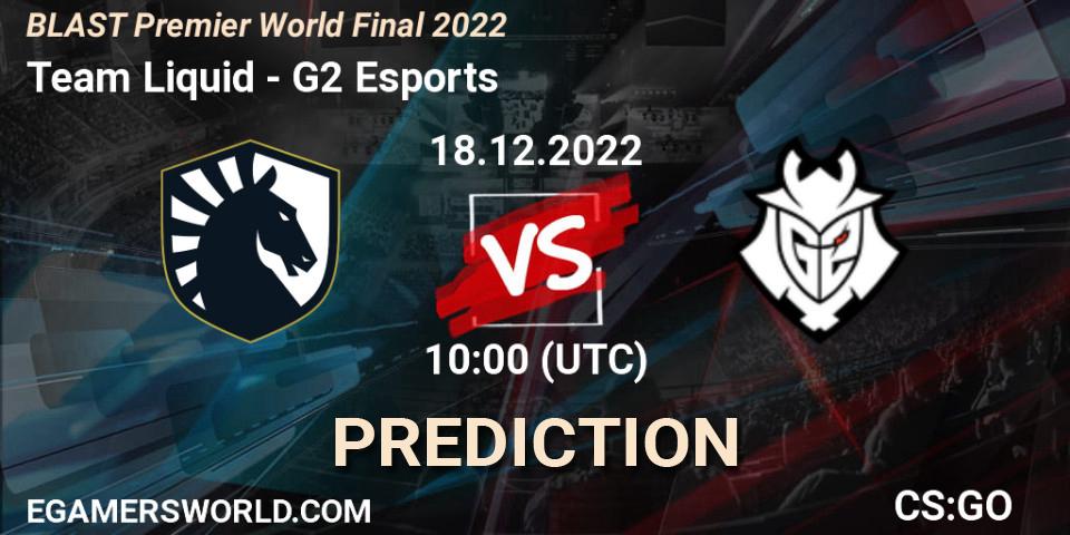 Team Liquid vs G2 Esports: Match Prediction. 18.12.22, CS2 (CS:GO), BLAST Premier World Final 2022